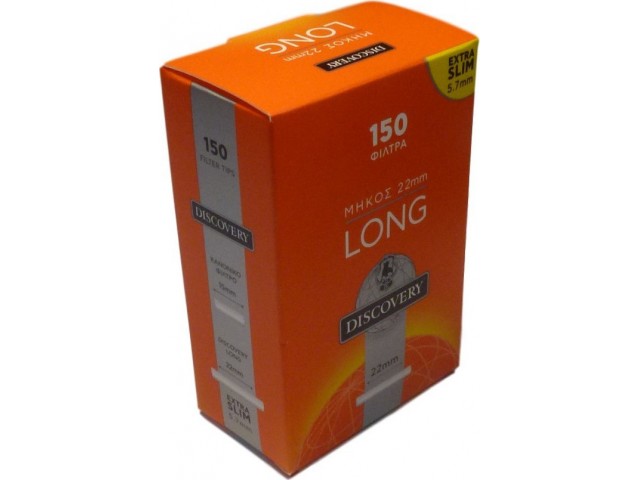 Φιλτράκια DISCOVERY Πορτοκαλί Long 150 Extra Slim 5.7mm - 1 πακετάκι