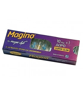 Πιπάκια τσιγάρου MAGIC LIFE MAGINO 10 Super Slim 5.7mm (κουτί με 30  πακετάκια)
