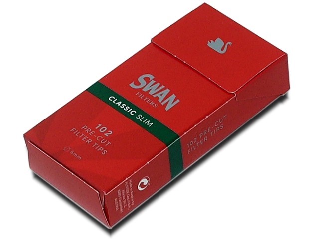 Φιλτράκια SWAN Classic Slim 6mm Κόκκινα - (1 Μικρό Πακετάκι)