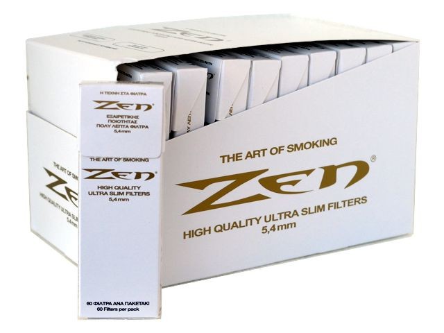 Φιλτράκια ZEN ΑΣΠΡΟ 60 Extra Slim 5.4mm (κουτί με 30 πακετάκια)