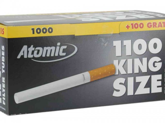 Τσιγαροσωλήνες Atomic King Size Filter Tubes των 1100 - άδεια τσιγάρα - 1  Πακέτο