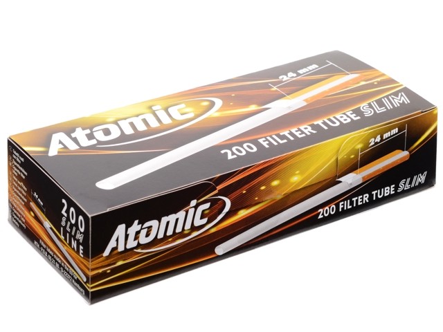 Τσιγαροσωλήνες Atomic Slim με Μακρύ Φίλτρο των 200 - άδεια τσιγάρα - 1  Πακέτο